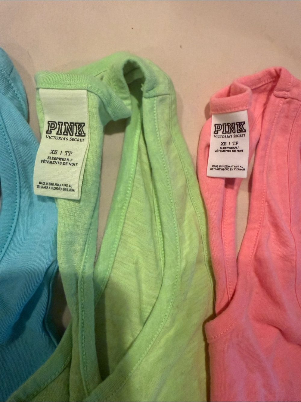 VS PINK Racerback Tank Tops - Multi Color Pack - Picture 3 of 6
